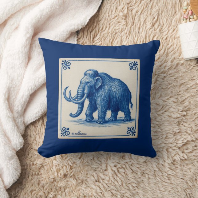 Delfts wollige mammoet kussen (Deken)