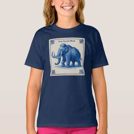 Delfts wollige mammoet t-shirt (Voorkant)