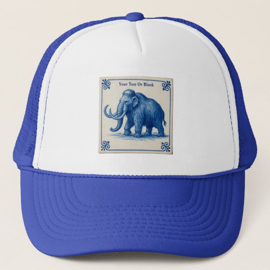 Delfts wollige mammoet trucker pet (Voorkant)