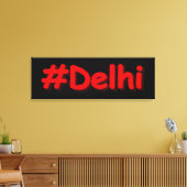 "#Delhi" Cute Design. Bestel nu Canvas Afdruk (Insitu (Woonkamer))