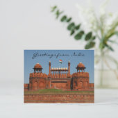delhi fort briefkaart (Staand voorkant)