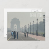 Delhi, Inde, Carte postale (Devant / Derrière)