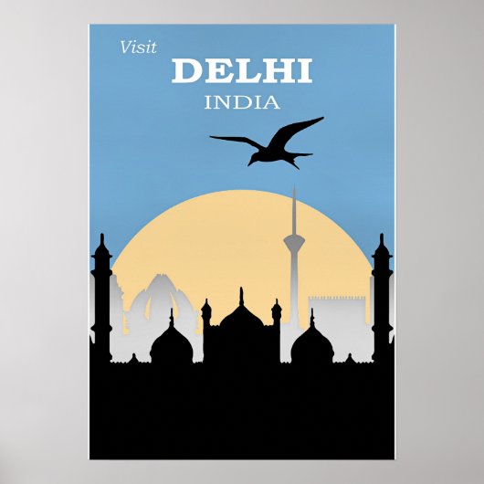 Delhi, India Travel Poster (Voorkant)