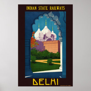 Delhi India Vintage Poster 1930
