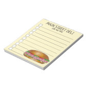 Deli Ham Cheese Submarine Sandwich Hoagie Notitieblok (Gedraaid)