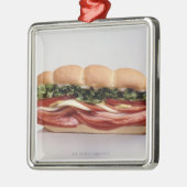 Deli sandwich metalen ornament (Links)