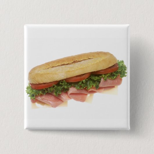 Deli Sandwich Vierkante Button 5,1 Cm (Voorkant)