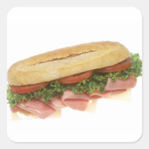 Deli Sandwich Vierkante Sticker