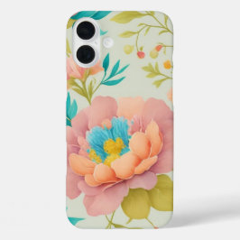 Delicaat bloemenpatroon - behandel jezelf of geef iPhone 16 plus hoesje