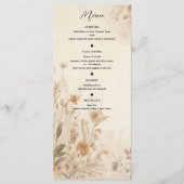 delicaat bloemig botanisch boho menu (Voorkant)