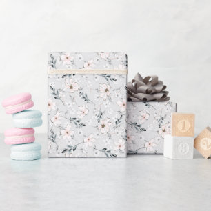 Delicaat bloempatroon. cadeaupapier