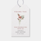 Delicaat Herfst Bloemen Vlinder Boeket Cadeaulabel (Voorkant)