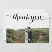 Délicat Calligraphie Mariage Merci photo (Devant)