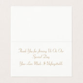 Délicat Carte de remerciements Floral doré (Inside Unfolded)