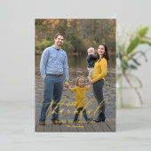 Délicat Carte photo Foil Thanksgiving (Debout devant)