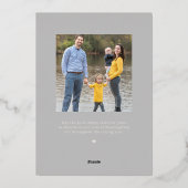 Délicat Carte photo Foil Thanksgiving (Verso)