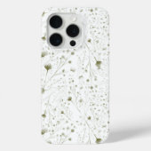 Délicat coque iphone de fleurs vertes avec Botani  (Verso)