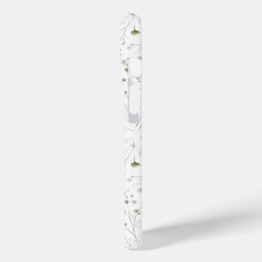 Délicat coque iphone de fleurs vertes avec Botani  (Verso / Gauche)