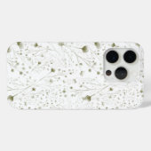 Délicat coque iphone de fleurs vertes avec Botani  (Verso (horizontal))