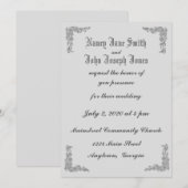 Délicat Corners Floraux Invitations de mariage (Devant / Derrière)