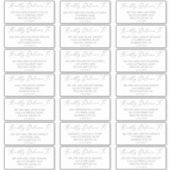 Délicat Étiquettes de adresse invités Calligraphie (Devant)