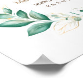 délicat eucalyptus verdure Poster de naissance béb (Coin)