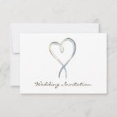 Délicat Faire-part de mariage cardiaque RSVP (Dos)