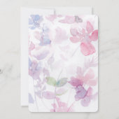 Délicat Faire-part de mariage de fleur aquarelle (Dos)