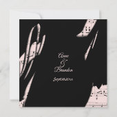 Délicat Faire-part de mariage de musique Abstraite (Dos)