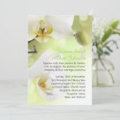 Délicat Faire-part de mariage d'orchidées blanches (Debout devant)