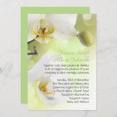 Délicat Faire-part de mariage d'orchidées blanches (Devant / Derrière)