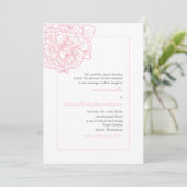 Délicat Faire-part de mariage Peony (Debout devant)