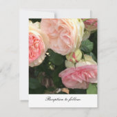 Délicat Faire-part de mariage rose (Dos)