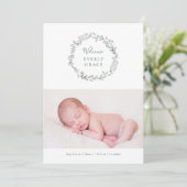 Délicat Faire-part de naissance floral (Debout devant)