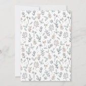 Délicat Faire-part de naissance floral (Dos)