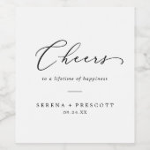Délicat Mariage Cheers de vin noir Étiquettes (Étiquettes simples)