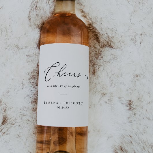 Délicat Mariage Cheers de vin noir Étiquettes
