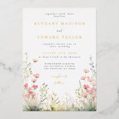 Délicat Mariage Floral Invitation (Recto)