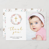 Délicat Merci floral et coton (Devant / Derrière)