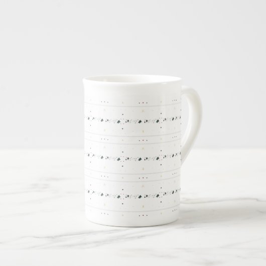 Délicat Motif d'hiver simple Mug de spécialité bla (Devant droit)