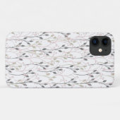 Délicat motif floral dans Coque iphone pastel doux (Dos (Horizontal))