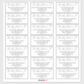 Délicat noir Calligraphie Étiquettes de adresse in (Feuille)