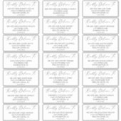 Délicat noir Calligraphie Étiquettes de adresse in (Devant)