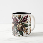 Délicat pétales Roses Mug (Devant droit)