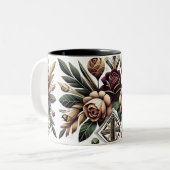 Délicat pétales Roses Mug (Devant gauche)