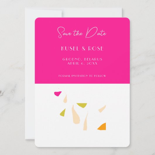 Délicat plat botanique Enregistrer la carte de dat (Devant)