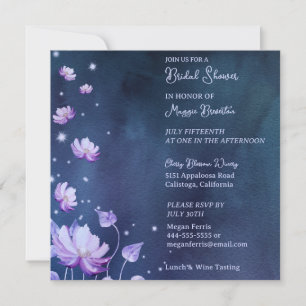 Délicat Purple Blossoms Invitation Douche nuptiale