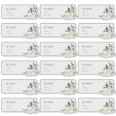 Délicat Rose Blush Étiquettes de adresse invités (Devant)