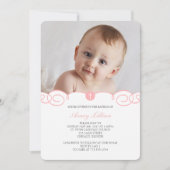 Délicat Scroll Baptism Invitation (Devant)