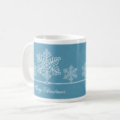 Délicat Snowflakes Mug de Noël (Devant gauche)